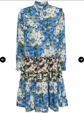 BATSHEVA x LAURA ASHLEY CARWYN FLORAL PRINT SHIRTDRESS SIZE 14